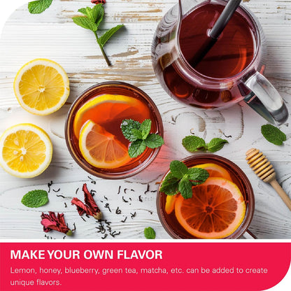 WT WEETEE Rosehips Hibiscus Tea Bags 60 Count, Caffeine-free & Antioxidants