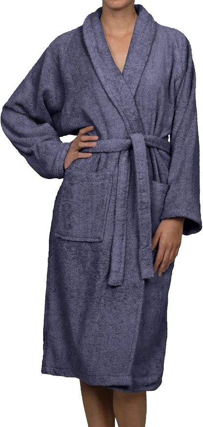 Cotton Unisex Terry Robe, Soft And Absorbent Robes For Men And Women, Bathroom Accessories