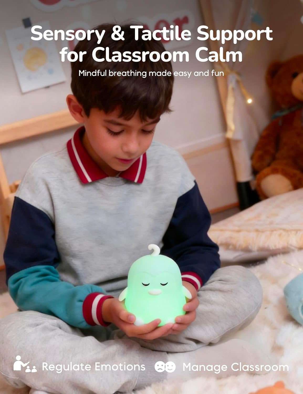 Breathing Pal, Anxiety Relief Kid Breathing Light for Calm Down Corner