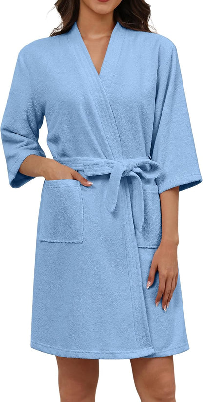 Ekouaer Towel Robe for Women Terry Cloth Robes for Women Absorbent Bathrobe
