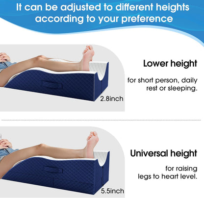 TranquilRelax Leg Elevation Pillows for After Surgery, Wedge Pillow, Grey