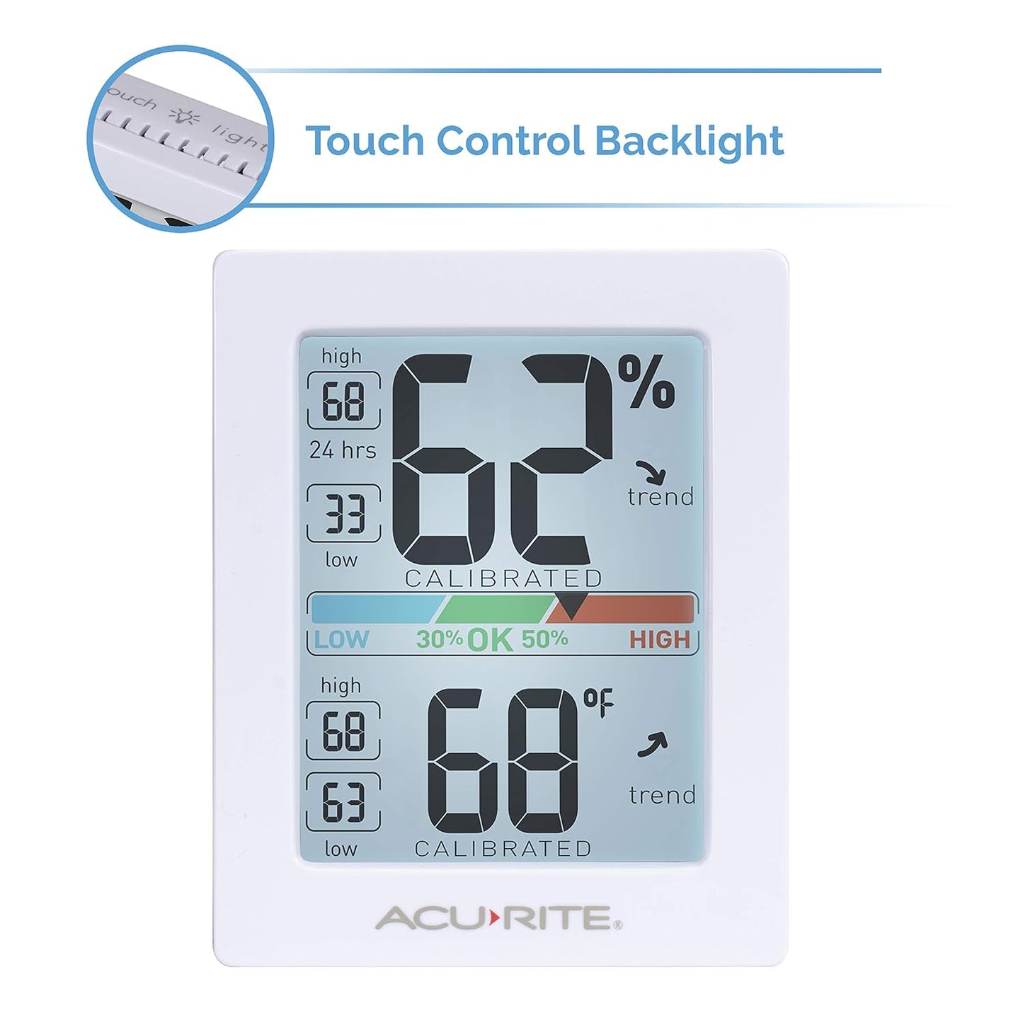 AcuRite Humidity Meter Hygrometer and Indoor Thermometer, Hygrometer
