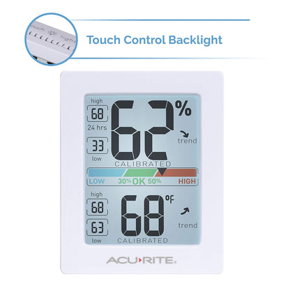 AcuRite Humidity Meter Hygrometer and Indoor Thermometer, Hygrometer