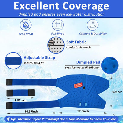 Cold Therapy Machine for Foot Ankle Surgery, Ice Therapy Machine with Pressure Regulator, Timer & Temperature Display, Cryotherapy Unit with Foot Ankle Ice Pack Wrap for Post-Surgery Recovery