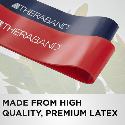THERABAND Resistance Band Loop Set of 3, Exercise, 12", Black/Silver/Gold