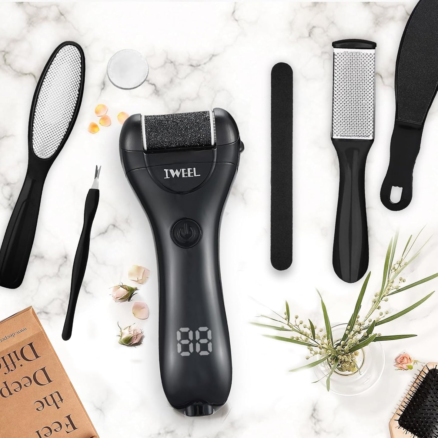 Electric Foot Callus Remover, Rechargeable Electronic Foot File Pedicure Kits, Electric Callus Remover for Feet, Foot Scrubber Dead Skin Remover, Professional Foot Care for Dead Skin Ideal Gift