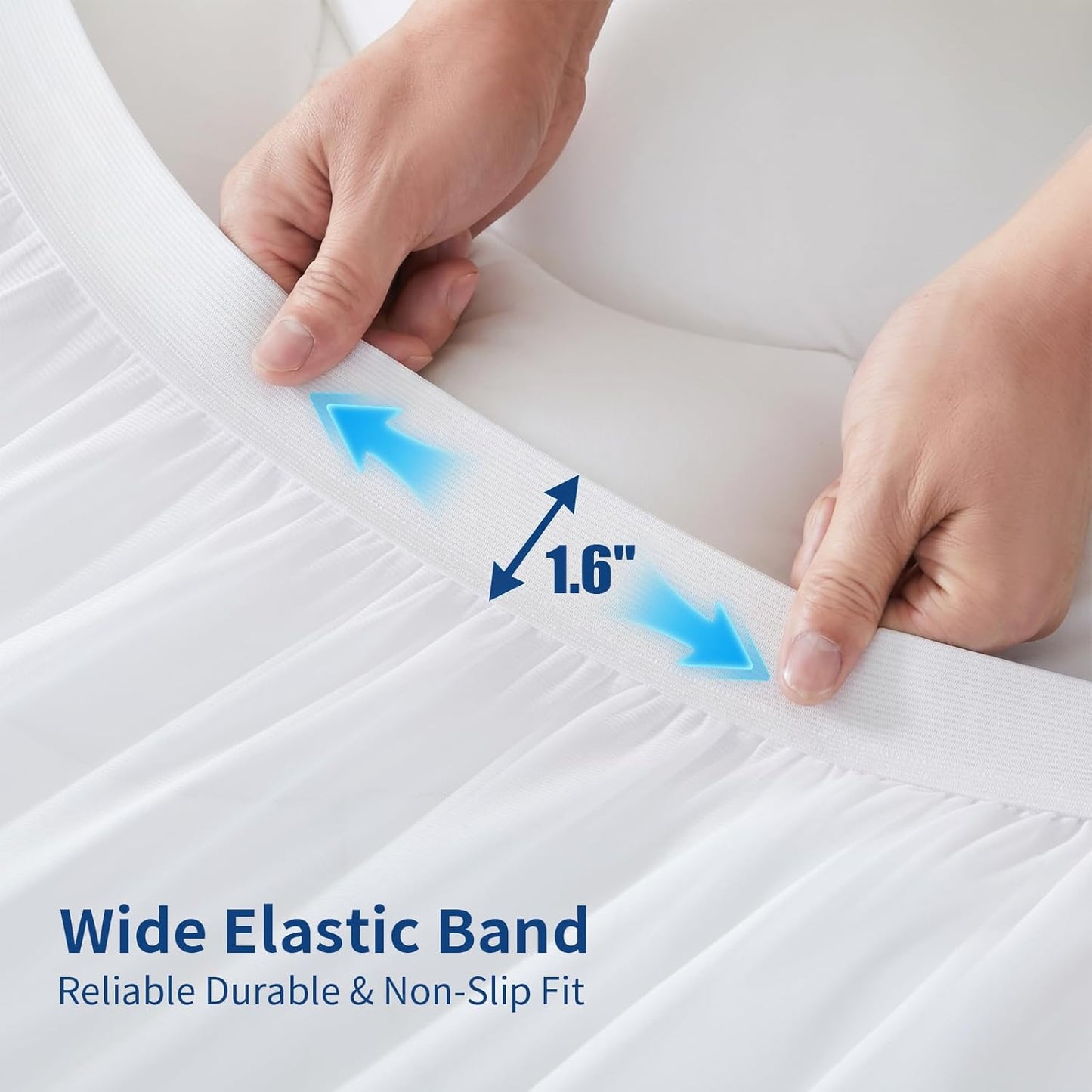 King Size Mattress Topper Cooling Breathable, Pillow Top Mattress Pad Supportive for Back Pain Relief, Quilted Fitted with 8-21 inches Deep Pocket, Machine Washable (78x80 inch, Dove Grey)