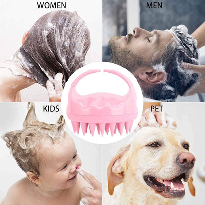 3 Pcs Silicone Scalp Massager & Shampoo Brush, Handheld Scalp Scrubber Cleansing Brush for Shower