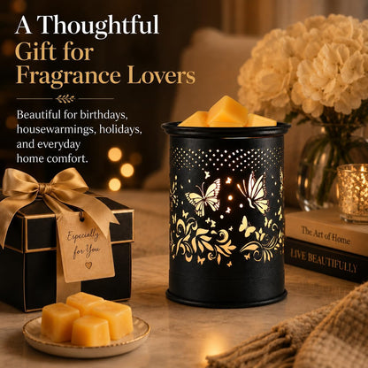 kobodon Wax Melt Warmer Metal Wax Warmer for Scented Wax Electric Fragrance Candle Oil Burner 2 in 1 Wax Melts as Gifts for Moms Grandma Women Girls(Sunflower)