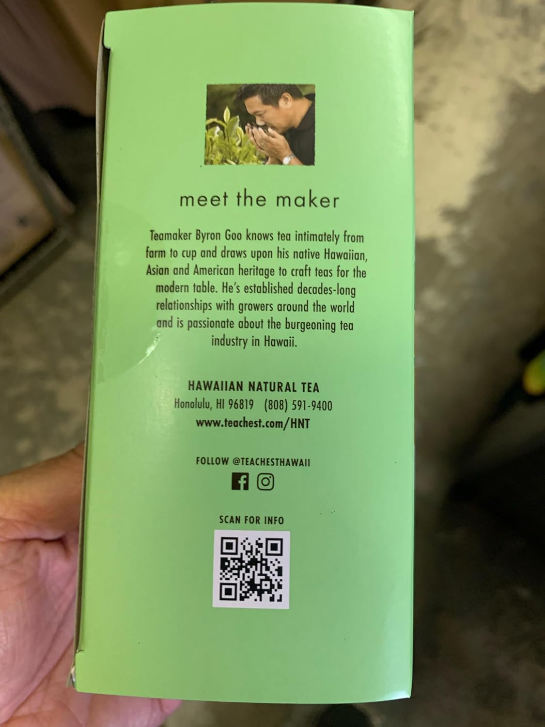 Hawaiian Natural Tea Organic Mamaki Jasmine Green Tea Blend - 20 Bags