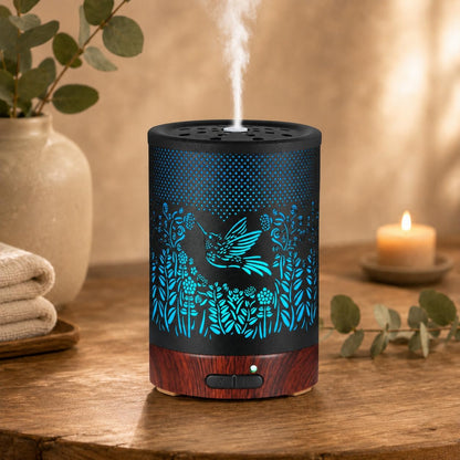 Essential Oil Diffuser, Ultrasonic Diffuser for Essential Oil, Cool Mist Humidifier Aromatherapy Diffuser with 7 Color Lighting Changing Modes, Waterless Auto Shut-Off for Home（Flower Fairy）