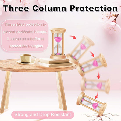 2 Minute Wooden Sand Timer,2 Min Hourglass, Small Sand Watch, Reloj De Arena, Hour Glass Sandglass for Home, Office, Decorative, Game, Classroom