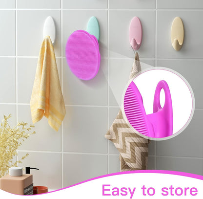 INNERNEED Soft Silicone Body Cleansing Brush Shower Scrubber, Gentle Exfoliating and Massage for All Kinds of Skin (Dark Green)