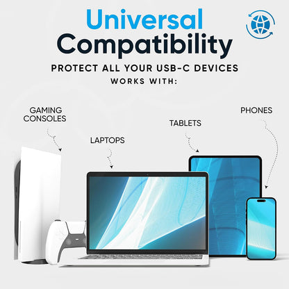 USB C Port Blockers, Stainless Steel Security Locks with Key
