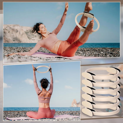 Syhood Pilates Ring 11. 81 Inch Pilates Circle Yoga Ring Magic Lightweight Flexible Workout Equipment for Fitness Physical Therapy Resistance Exercise Arms Legs