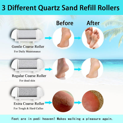 Electric Foot Callus Remover- Long Service Time, Rechargeable Electronic Foot File- Ideal Gift, Professional Pedicure Tools, Waterproof Foot Scrubber, Pedicure Kit Feet Care for Dead Skin (Black)