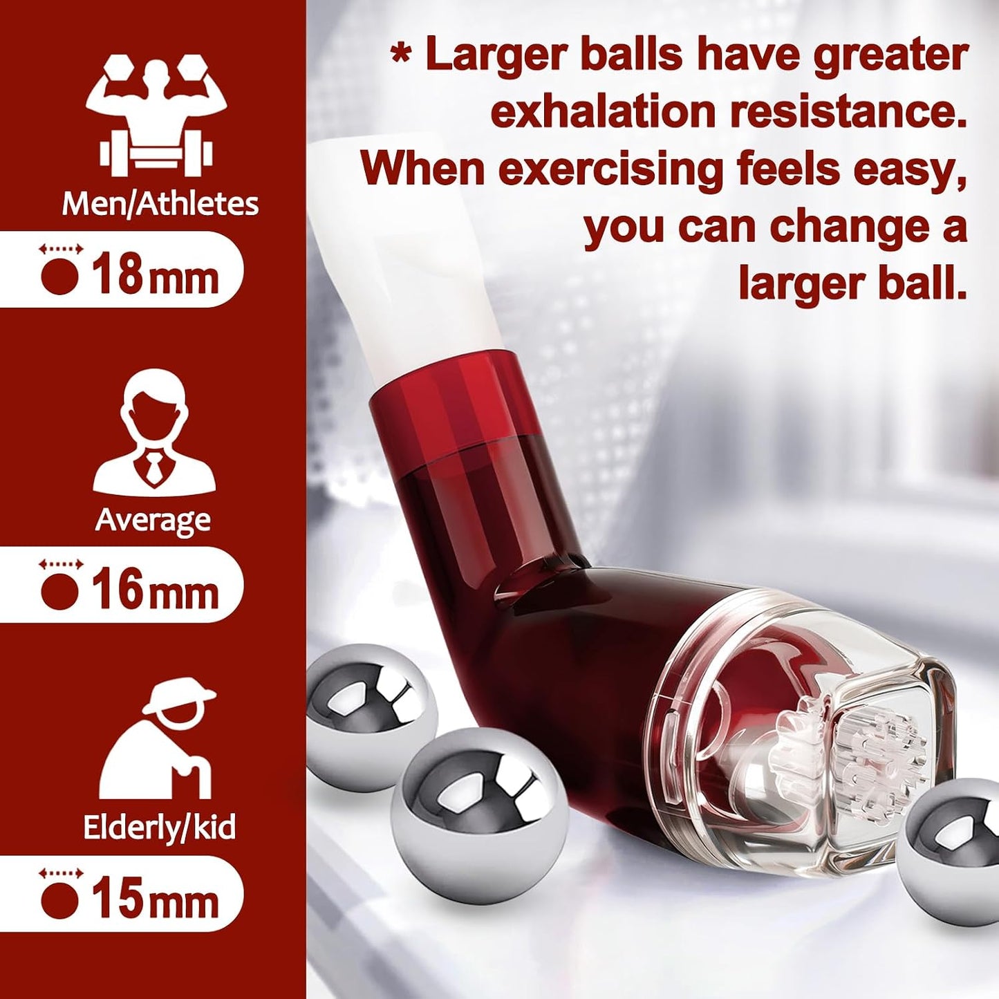 Flutter Valve Device for Lungs, Breathing Exercise Devicefor Lungs, Adjustable Resistance for Natural Mucus Removal, Portable Lung Exerciser Device | Breathing Trainer