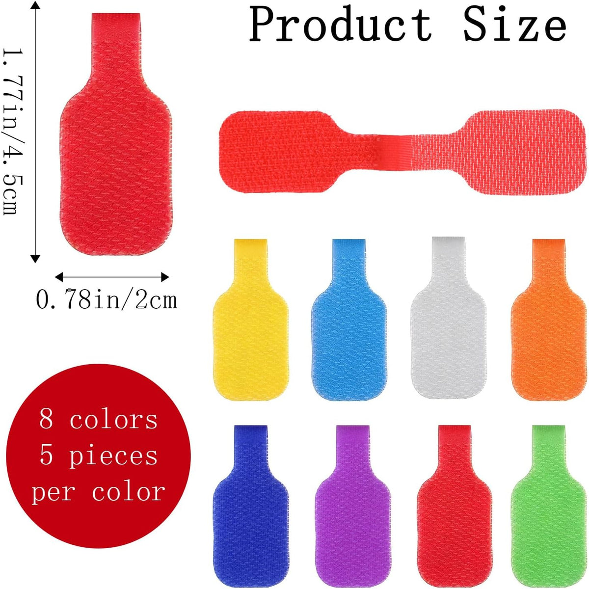 40 Pcs Cable Labels for Cords, Cord Labels for Electronics Write-On Reusable
