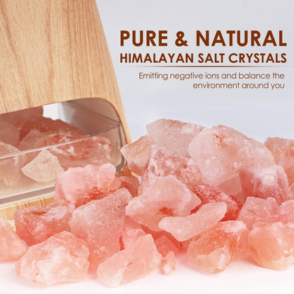 SALKING 2-in-1 Ultrasonic Essential Oil Diffuser & Himalayan Salt Lamp, Aromatherapy Diffuser Cool Mist Humidifier with 3 Brightness, Salt Therapy Lamp, 100% Pure Himalayan Salt Rock, 150ml (Marble)