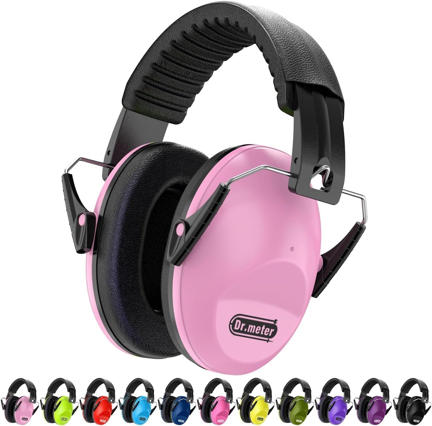 Dr.meter Ear Muffs for Noise Reduction: 27.4SNR Noise Cancelling Headphones for Kids Adults, EM100 Adjustable Hearing Protection Earmuffs for Monster Jam, Autism Sensory, Concerts, Fireworks