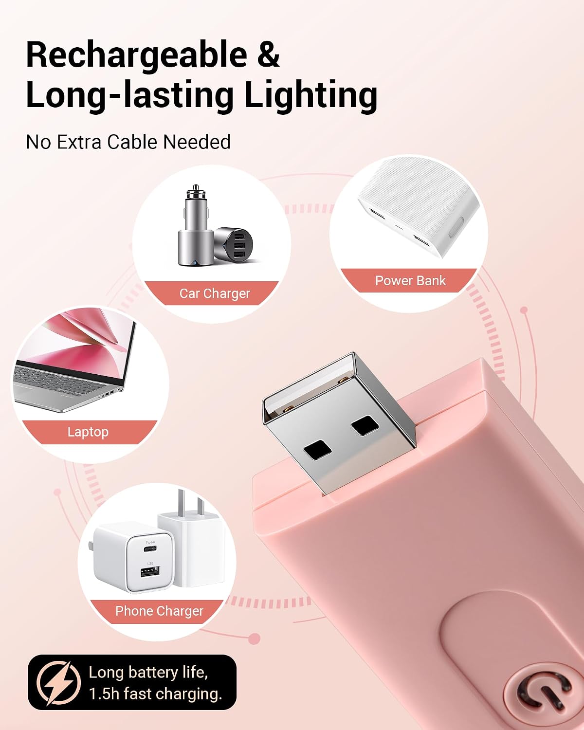DEWENWILS USB Rechargeable Book Light for Reading in Bed, LED Book Reading Lights with Clip, Perfect for Bookworms, Kids, Warm White, Brightness Adjustable (Blue)