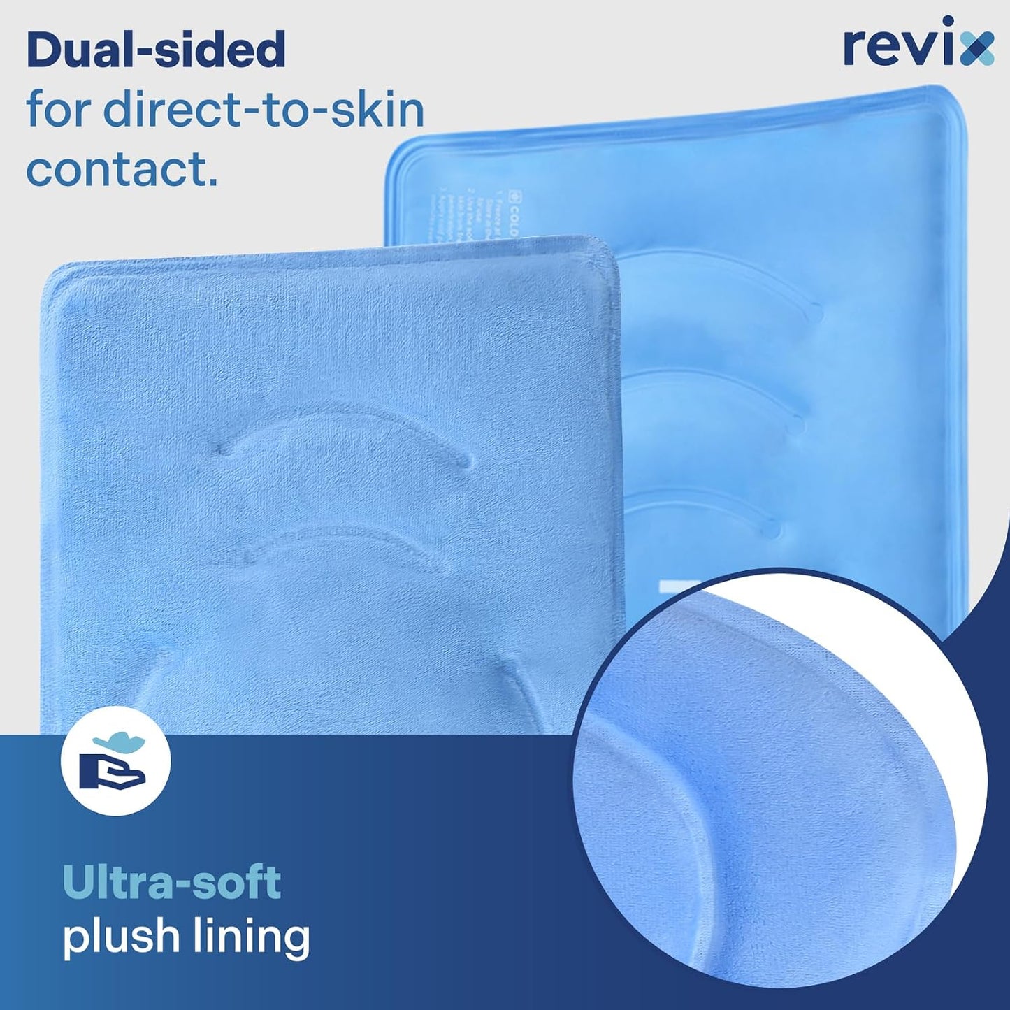 REVIX 19" Extra Large Knee Ice Pack Wrap Around Entire Knee, Reusable Gel Cold Pack for Discomfort and Post-Workout Fatigue, Cold Compress, Enhance Comfort and Recovery