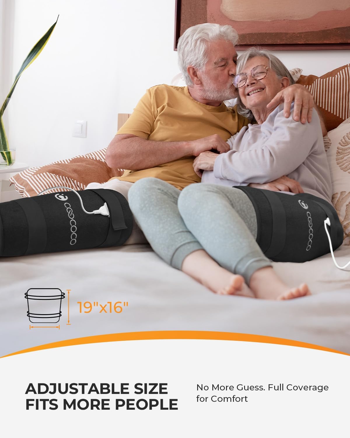 CooCoCo 17x33 Large Heating Pad for Back, HSA Approved Items for Mom Dad, Electric Heated Pad for Neck Shoulders Period Cramps, FSA Eligible Heat Pad, Auto Off, 10ft Cord