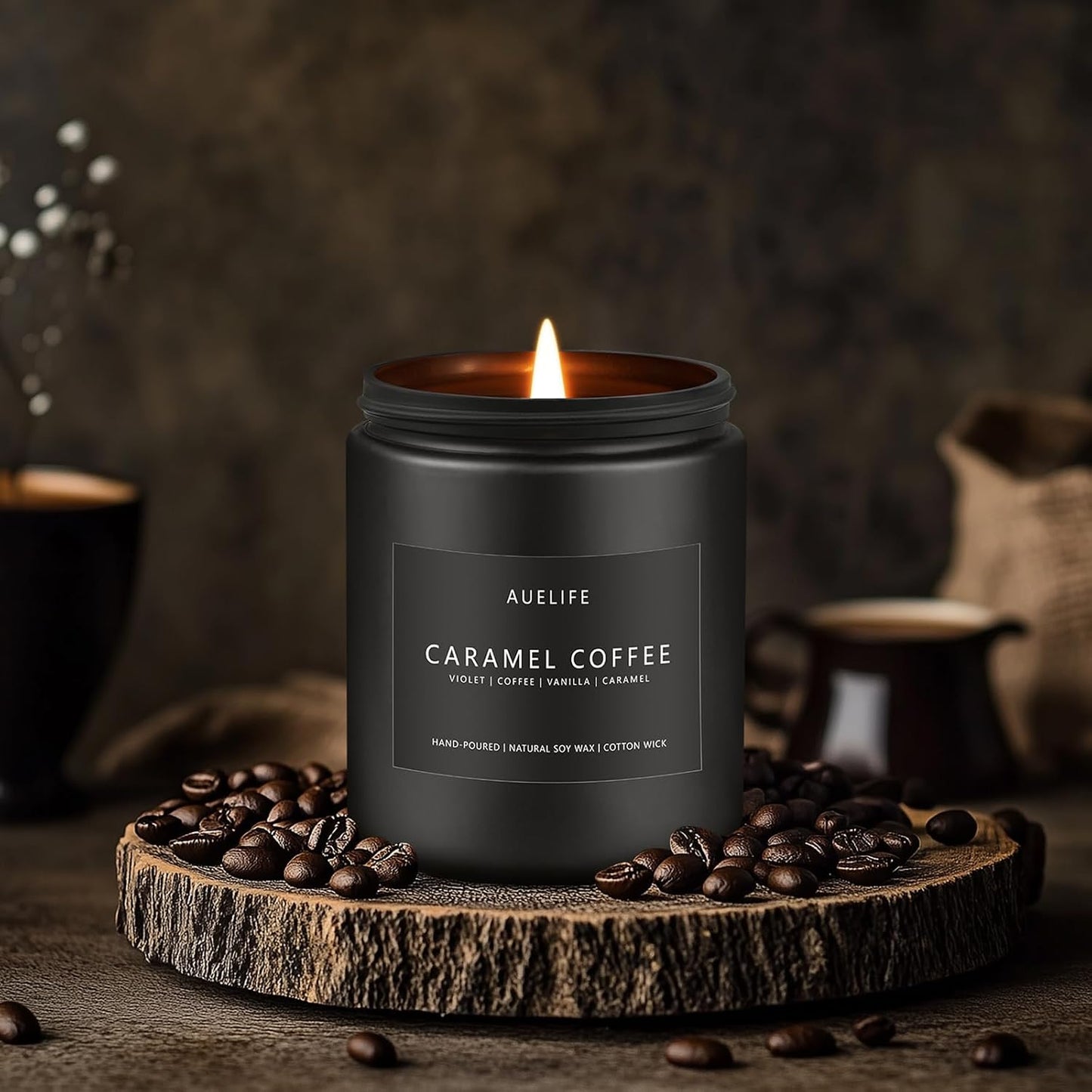 Scented Candles Set | Men Candle Set, Scented Candles for Home, Gifts for Men Aromatherapy Gift Set - 4 Pack Manly Gifts for Dad Fathers Day, Soy Candle of Leather/Smoke & Vanilla/Oak/Lavender