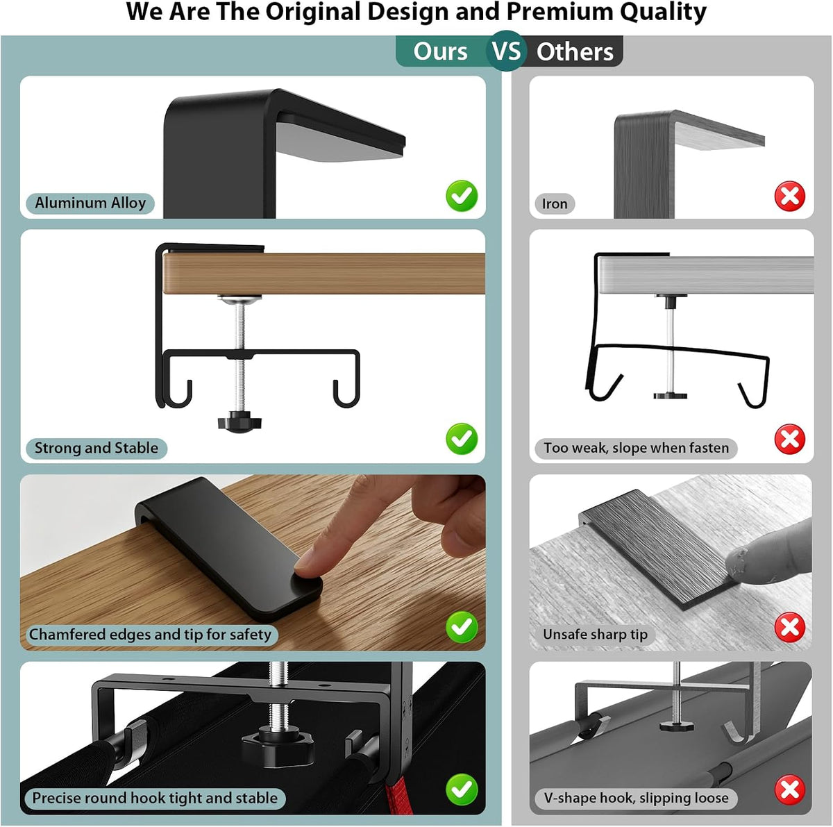 Univivi No Drill Under Desk Cable Management Tray, 36 inch Cable Management
