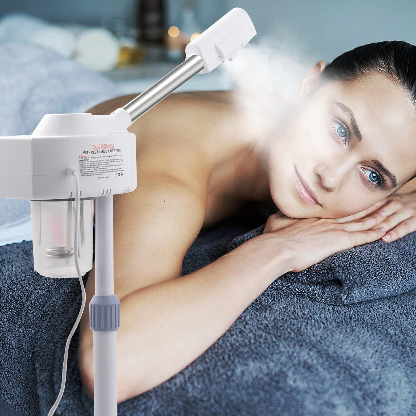 Winado 2 in 1 Facial Steamer with 5X Magnification Light, Deep Cleaning