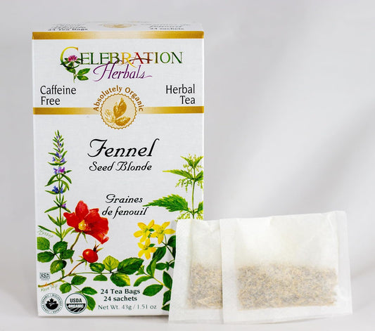 CELEBRATION HERBALS Fennel Seed Blonde Tea Organic 24 Bag, 0.02 Pound