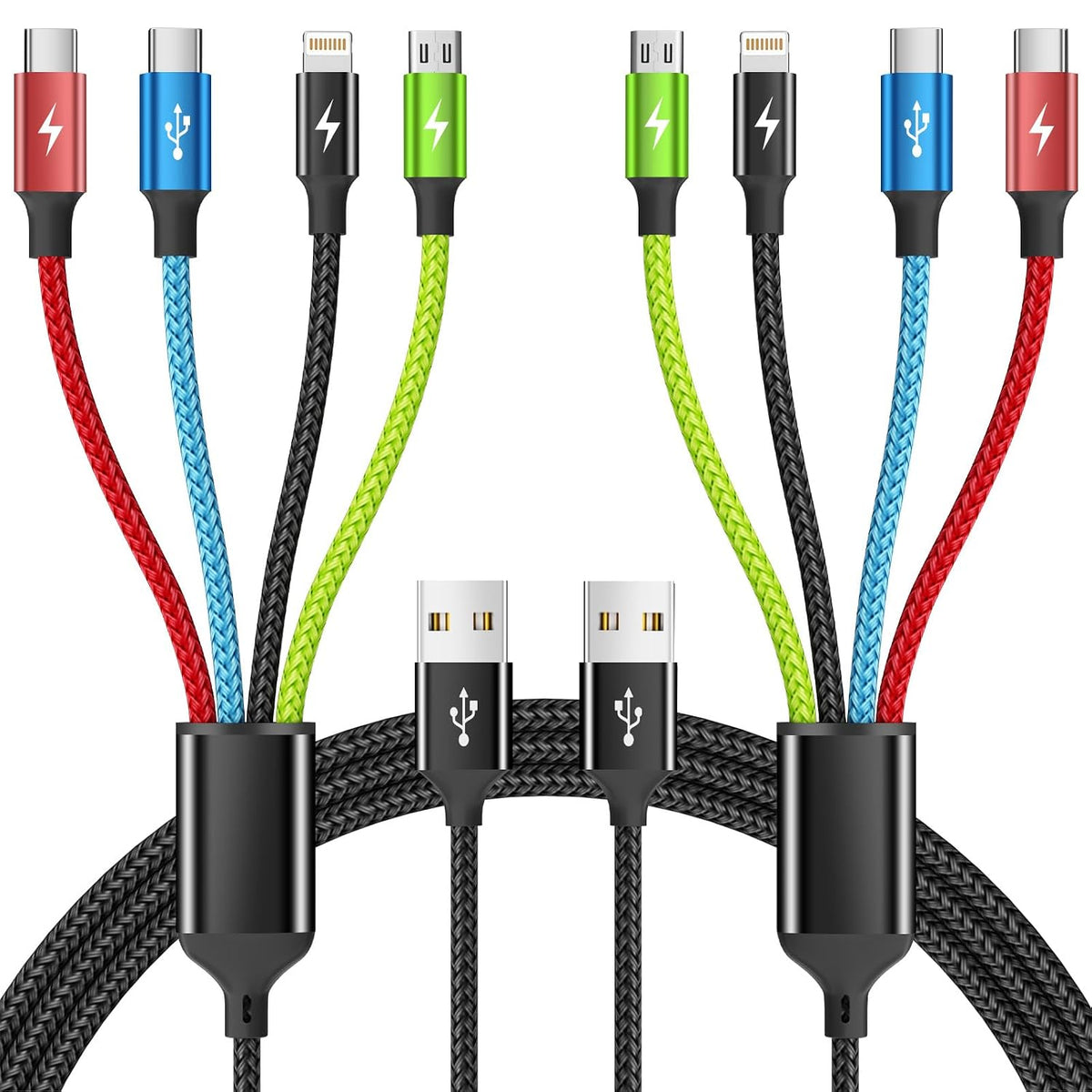 4 in 1 Multi Charging Cable, 5FT Charging Cords for Multiple Devices
