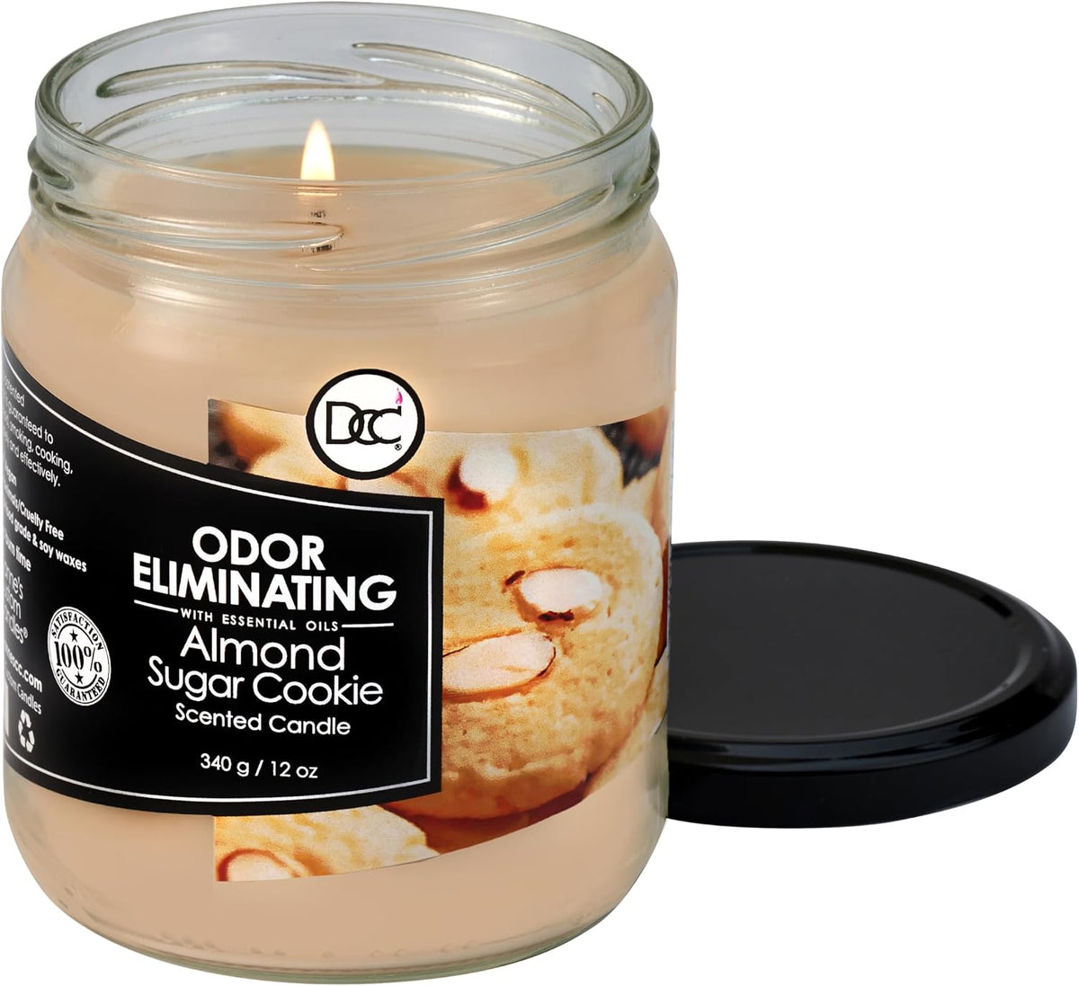 Vanilla Bean Odor Eliminating Highly Fragranced Candle - Eliminates 95% of Pet, Smoke, Food, and Other Smells Quickly - Up to 80 Hour Burn time - 12 Ounce Premium Soy Blend - Colors A