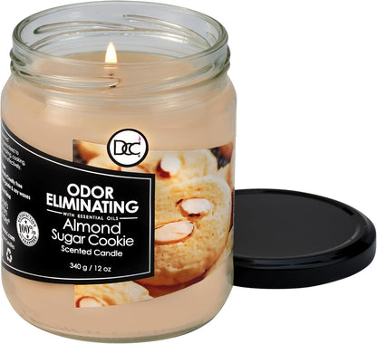 Vanilla Bean Odor Eliminating Highly Fragranced Candle - Eliminates 95% of Pet, Smoke, Food, and Other Smells Quickly - Up to 80 Hour Burn time - 12 Ounce Premium Soy Blend - Colors A