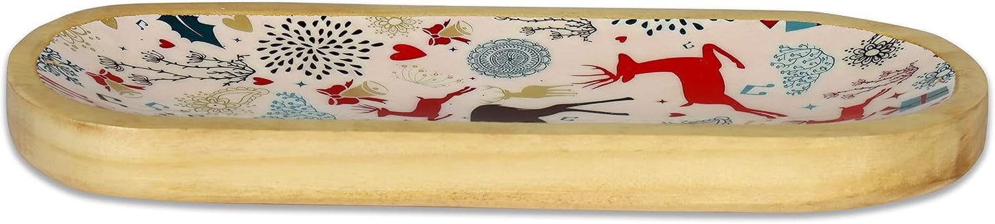 Bless-International Traditional-Handmade-Tray-Burner Wooden-Trat-Incense-Stick-Holder Ash-Catcher-Stand for-Aromatherapy-Meditation-Yoga 11x4x1.22 Inches (Wooden Tray)