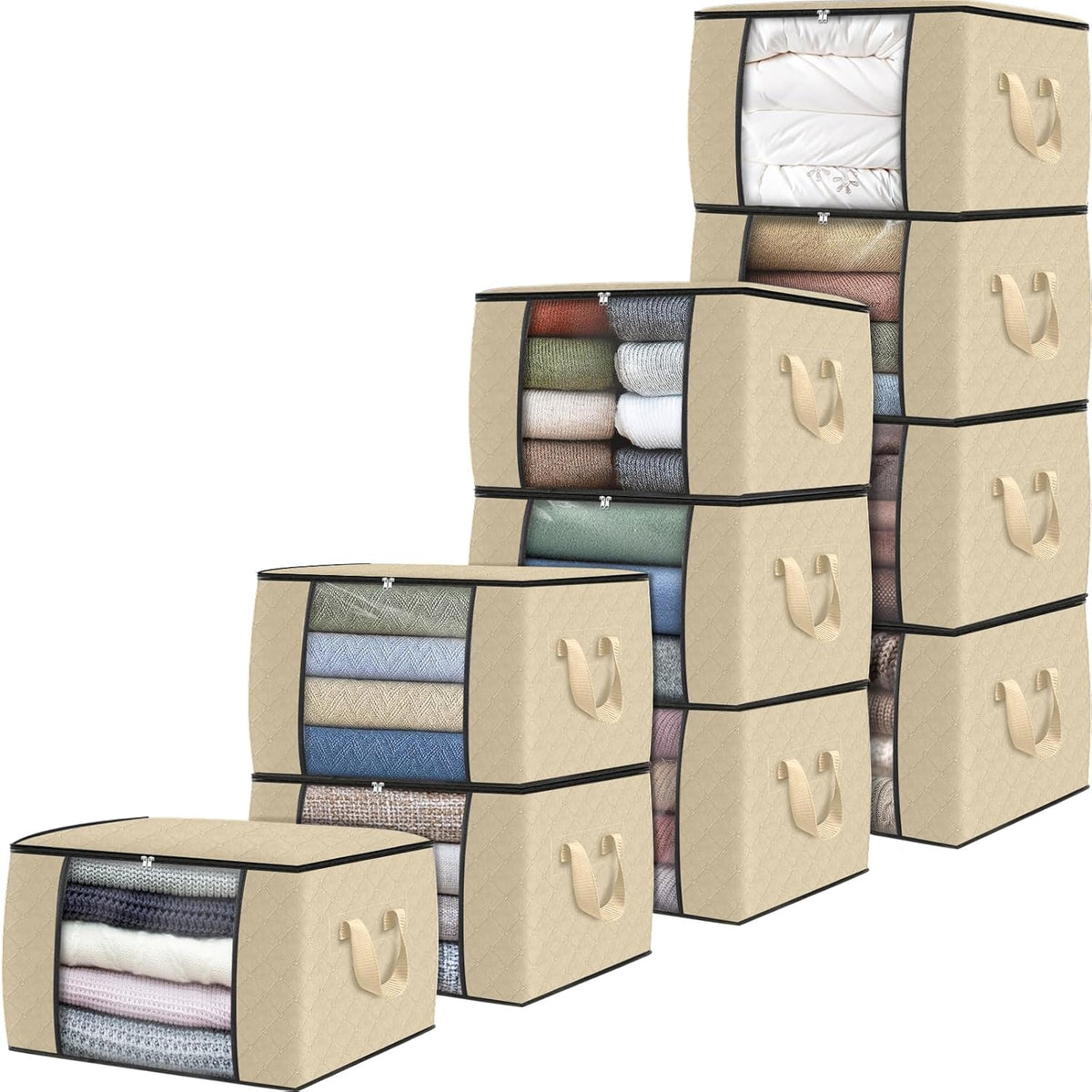Fab totes Storage Bags for Clothes Blanket Storage Bins with Lids
