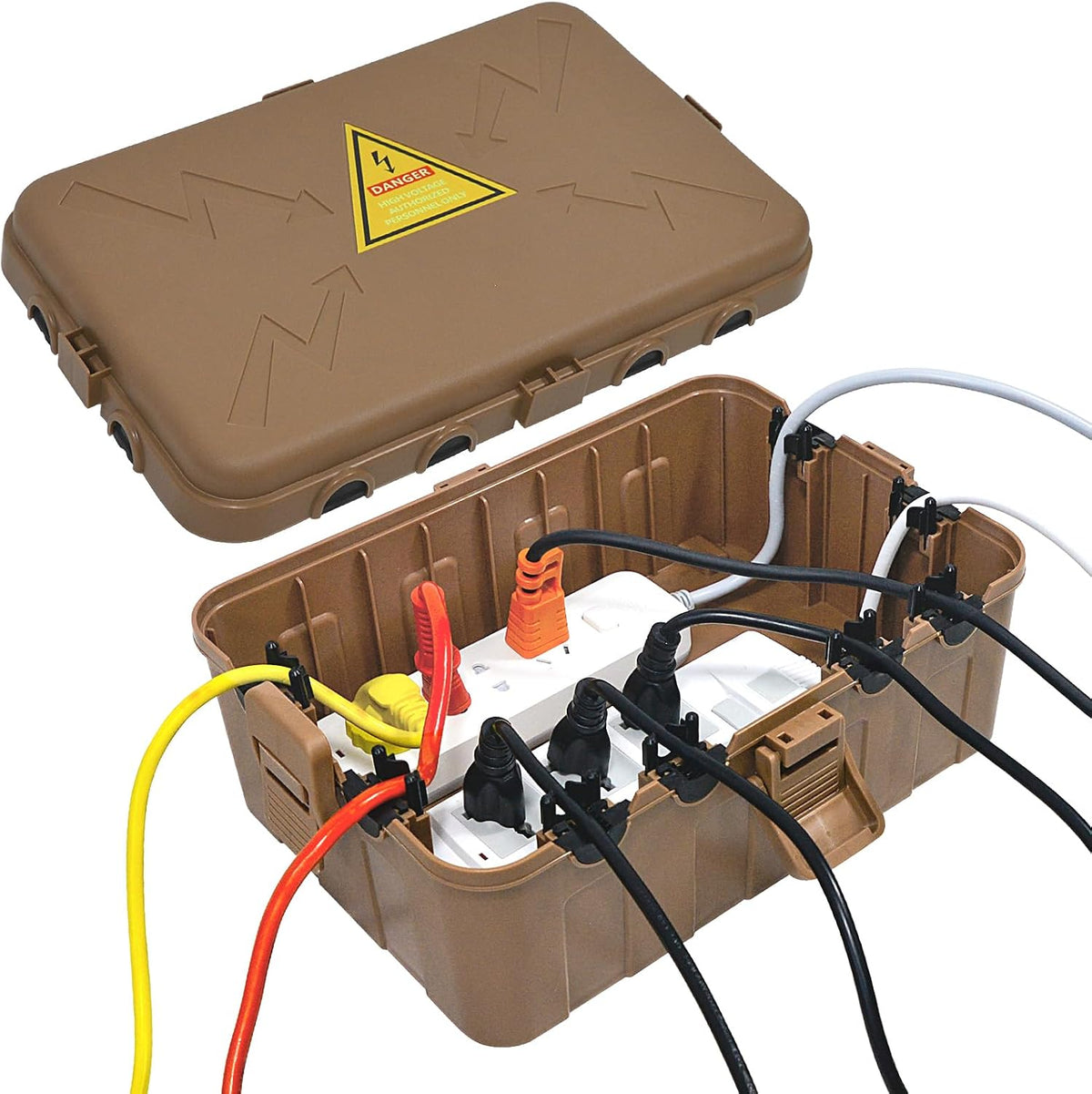 Hrensaw Large Outdoor Electrical Box Waterproof(12.5x8.5x5inch),IP54 Waterproof Outdoor Outlet Covers,Weatherproof Extension Cord Covers Protect Outlet,Plug,Timer,Power Strip,Holiday Light,Black
