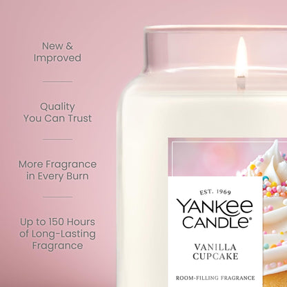 Yankee Candle Vanilla Cupcake Scented Candle, 22oz Large Jar