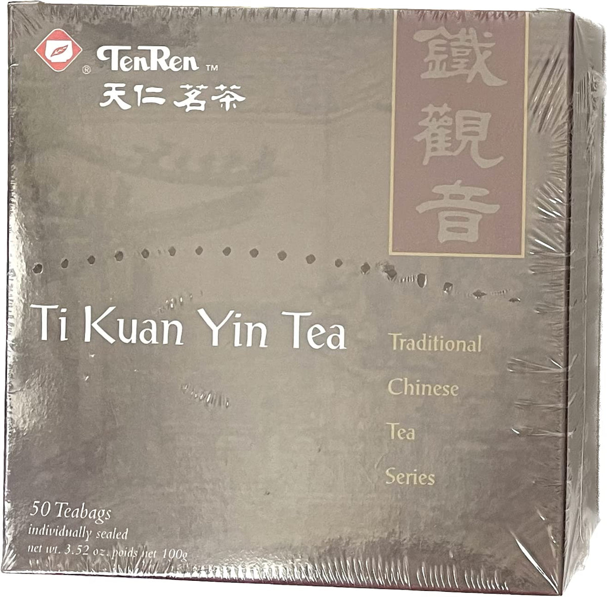 TenRen Ti Kuan Yin Oolong Tea (50 tea bags, individually sealed)