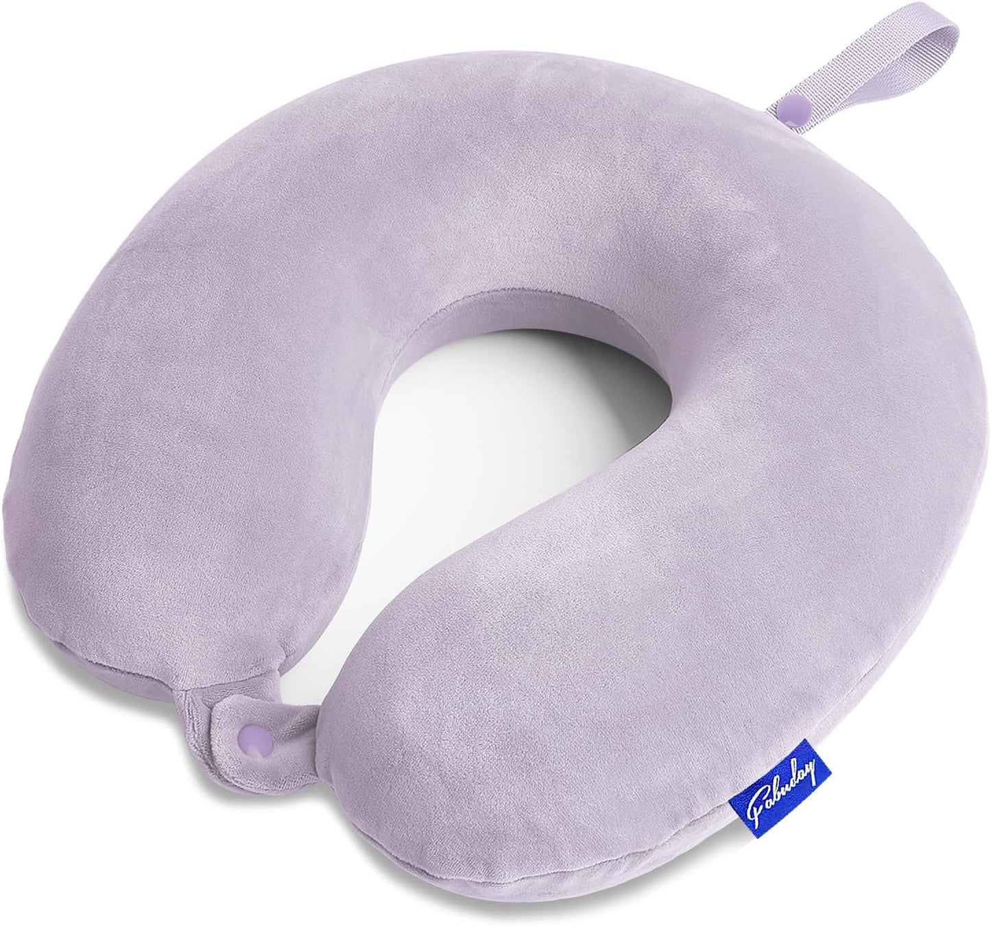 Travel Pillow Memory Foam for Airplanes - Neck Pillow for Traveling, Car, Home, Flight Pillow for Sleeping with Attachable Snap Strap Soft Washable Cover, Provide Head Neck Support Rest, Dark Gray