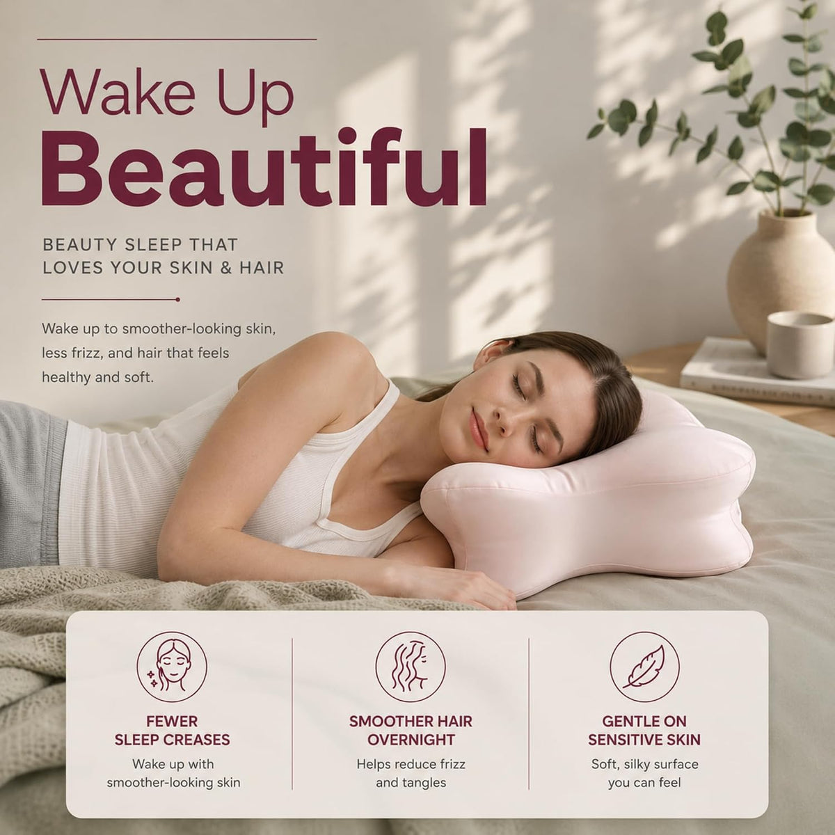 Derila Ergo Cervical Neck Pillow for Sleeping Pillow Contour Memory Foam Pillows for Back, Side Sleeper Pillows 21.25 x 14.17 x 4.72 inches