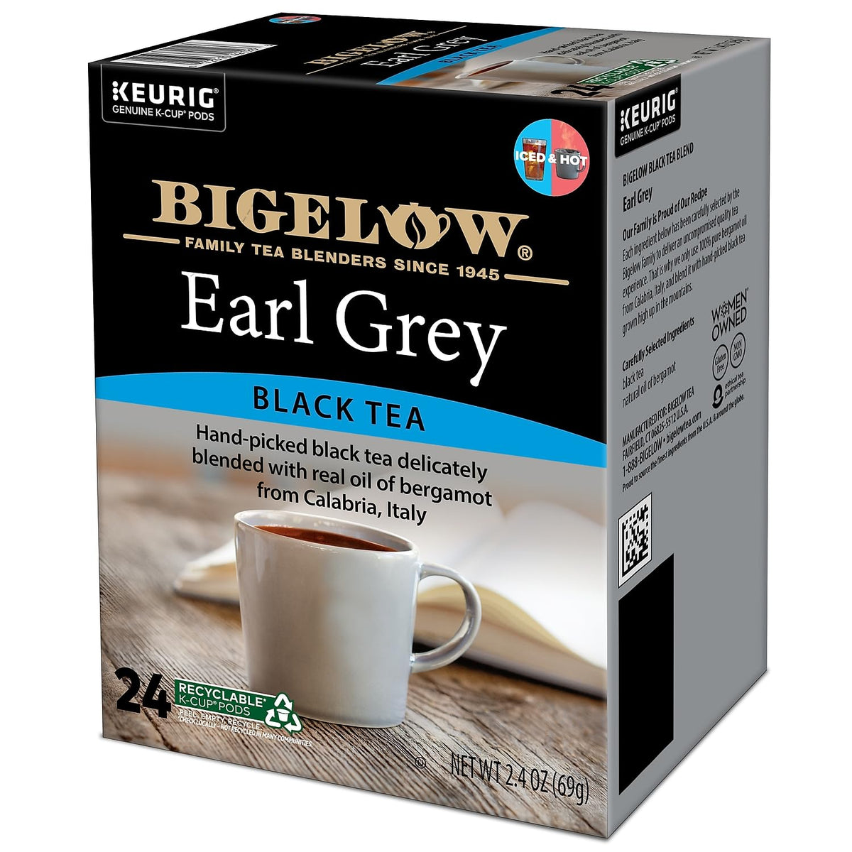 Bigelow Earl Grey Black Tea Keurig K-Cups, 24 Count Box (Pack of 1), Caffeinated 24 K-Cup Pods Total