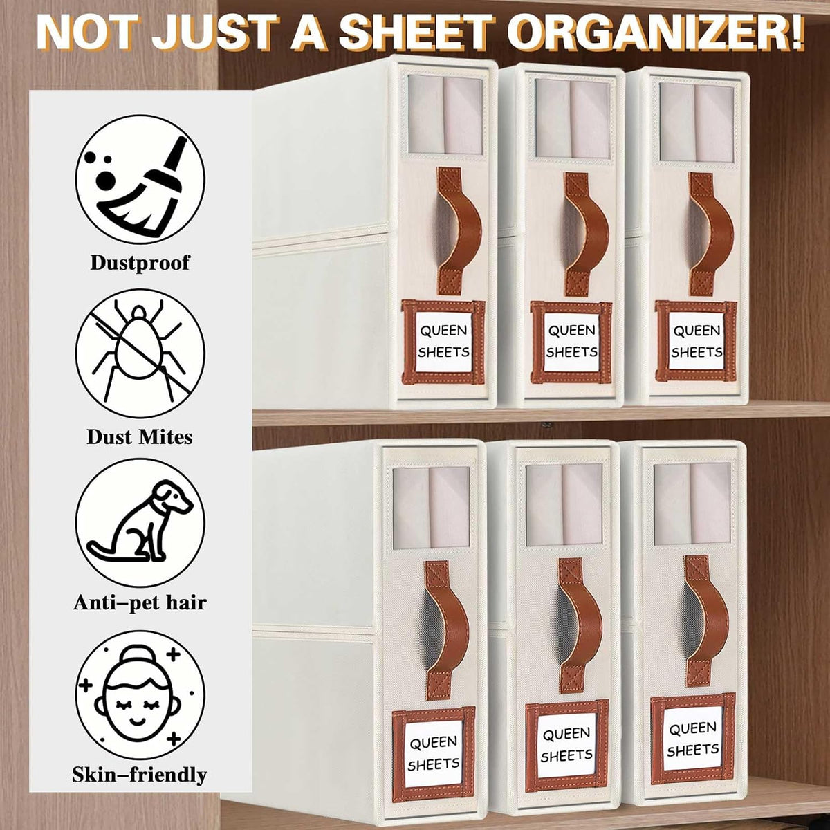 GhvyenntteS Bed Sheet Organizers and Storage, Closet Organizer