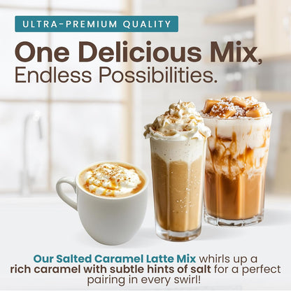 Café Essentials Matcha Green Tea Latte Frappe Mix – No Artificial Colors, Flavors, or Sweeteners – Shelf Stable – 51mg of Caffeine – Great for Hot, Iced, & Frozen Frappes (3.5 lb Bag, 30 Servings)
