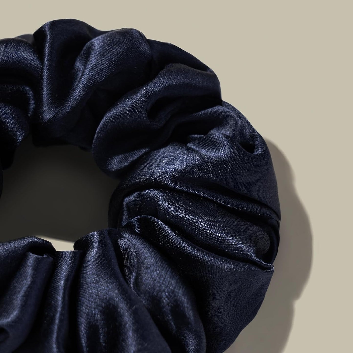 LILYSILK Silk Hair Scrunchies / Ties for Frizz & Breakage Prevention, 100% Mulberry, No Damage, Elastic ponytail Holders, 1Pc, Coffee - Colors A