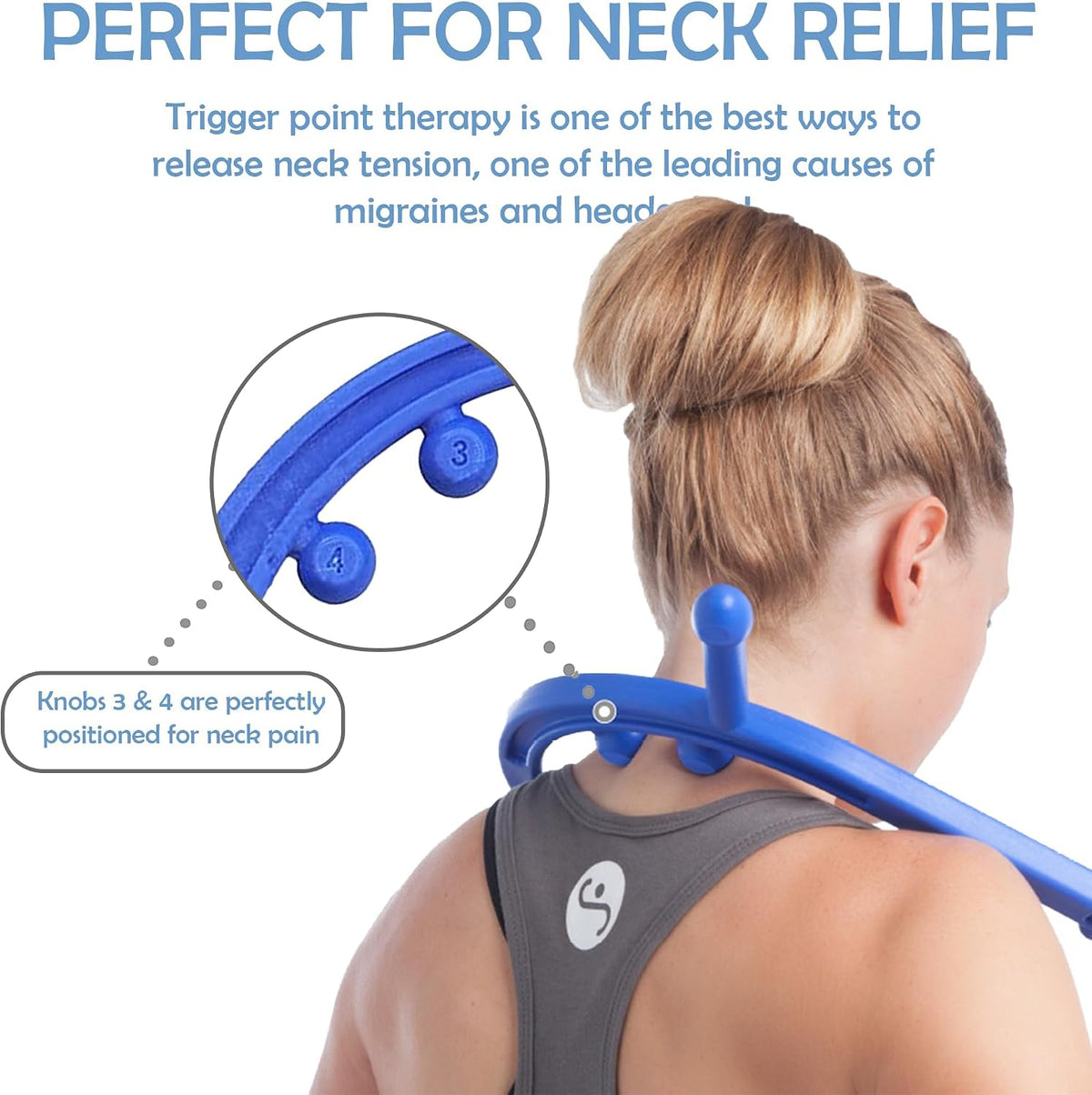 Body Back Buddy Classic Back Massager & Neck Massager for Pain Relief Black