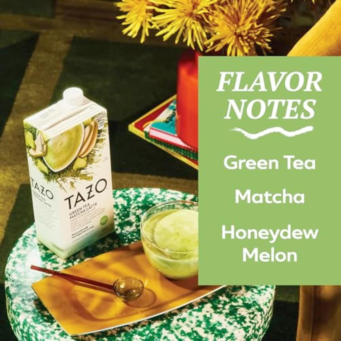 TAZO Strawberry Matcha Latte Concentrate, Sweetened Green Tea and Matcha Flavor, 32 Fl Oz Carton (Pack of 2)