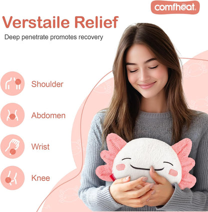 Microwave Unscented Heating Pad for Pain Relief, Moist Heat Pack Hot Compress for Period Cramps, Shoulder, Muscles, Cute Cloud Plush Heating Pad, Gift for Girl Women, with Washable Cover