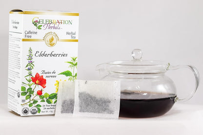 Celebration Herbals Organic Elderberries Tea Bags 24 Count