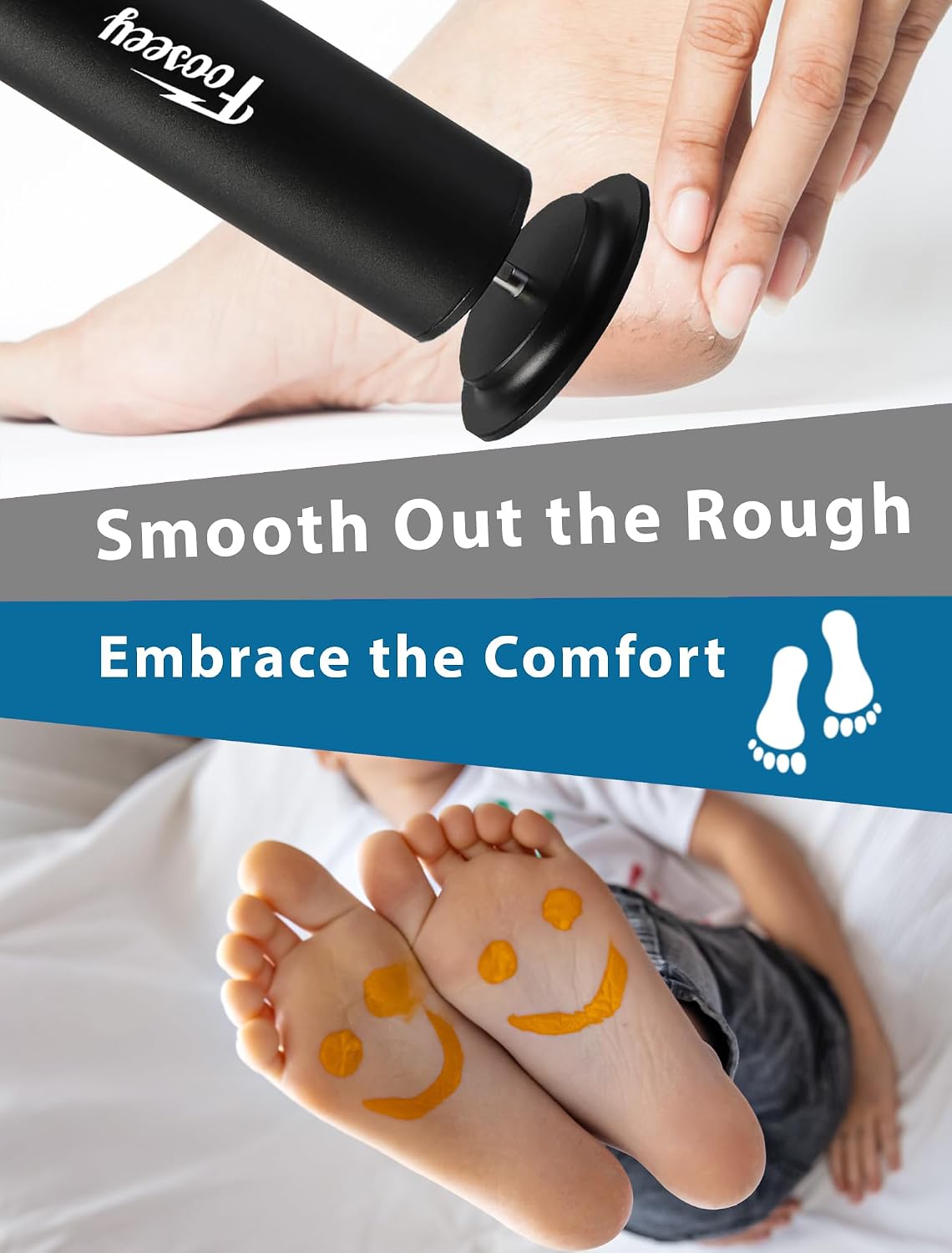 Electric Foot File Tool - Callus Remover for Feet, Professional Pedicure Machine with 60pcs Sandpaper Discs, Adjustable Speed Foot Files for Deadskin, Dry and Cracked Feet